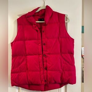 Lands' End Women's Bright Red Quilted Vest